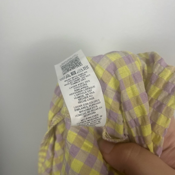 Topshop Seersucker Check Wrap Dress in Lime and Lilac-Multi size 6 - Picture 10 of 10